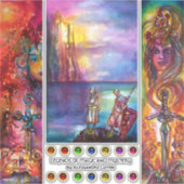 Epic Swords, Excalibur, Durendal, Medieval Knight Sticker (Voorkant)