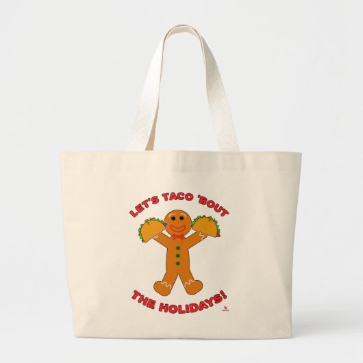 Epic Taco Bout Feestdagen kerstbrood Grote Tote Bag (Voorkant)