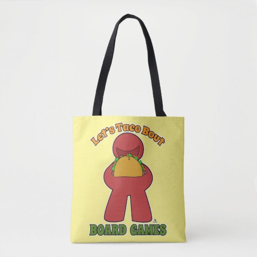 Epic Taco Over Bordspellen Meeple Plezier Tote Bag (Voorkant)