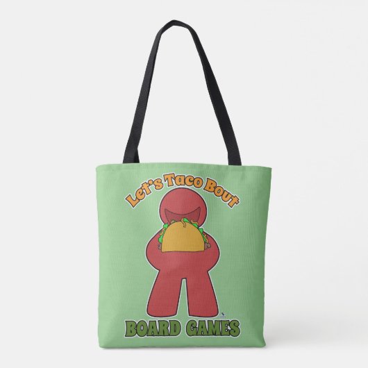 Epic Taco Over Bordspellen Meeple Plezier Tote Bag (Achterkant)