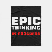 Epic Thinking In Progress Big Ideas Introvert Game Fleece Deken (Voorkant)