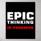 Epic Thinking In Progress Big Ideas Introvert Game Poster (Voorkant)