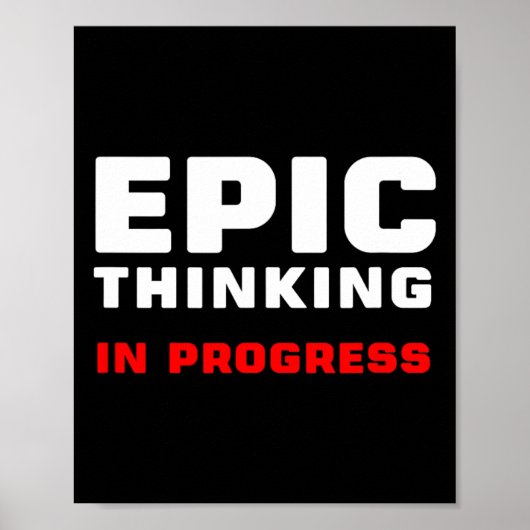 Epic Thinking In Progress Big Ideas Introvert Game Poster (Voorkant)