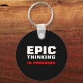 Epic Thinking In Progress Big Ideas Introvert Game Sleutelhanger (Voorkant)