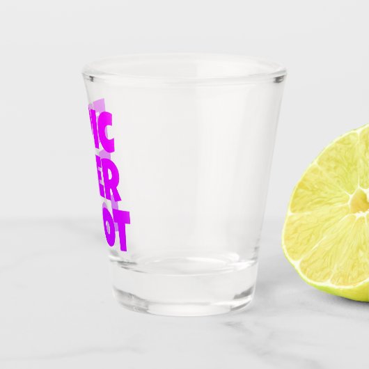 Epic Tier Loot Gamer Neon Paarse tekst Shot Glas (Rechts)