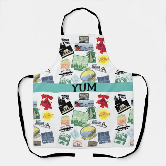 Epic Travel Logos Collage Design Tourist Schort (Voorkant)