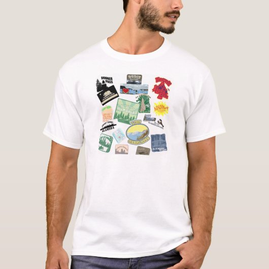 Epic Travel Logos Collage Design Tourist T-shirt (Voorkant)