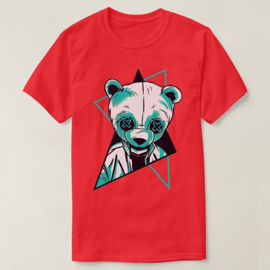 Epic Trippy Panda Rave Design Abstract T-shirt (Design voorkant)