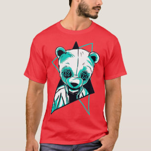Epic Trippy Panda Rave Design Abstract T-shirt