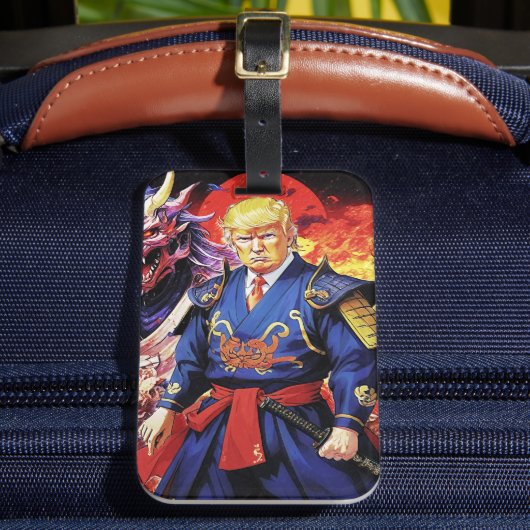 Epic Trump Samurai Anime Bagagelabel (Voorkant Insitu 2)