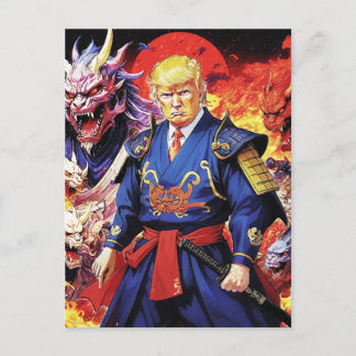 Epic Trump Samurai Anime Briefkaart