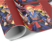 Epic Trump Samurai Anime Cadeaupapier (Rol Hoek)