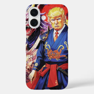 Epic Trump Samurai Anime iPhone 16 Hoesje