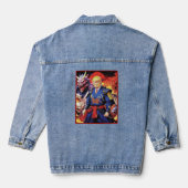 Epic Trump Samurai Anime Denim Jacket (Achterkant)