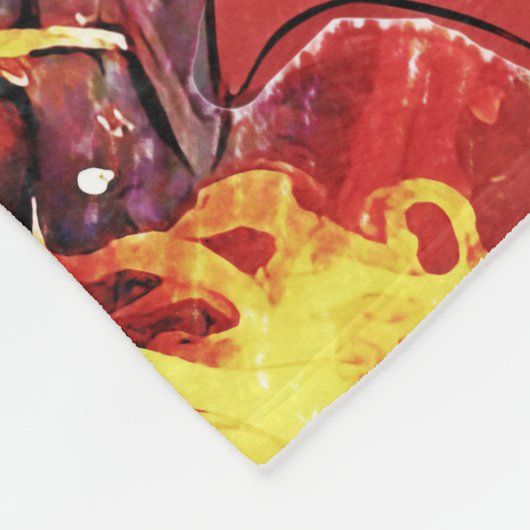 Epic Trump Samurai Anime Fleece Deken (Hoek)