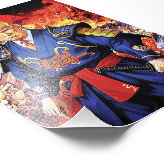 Epic Trump Samurai Anime Foto Afdruk (Hoek)