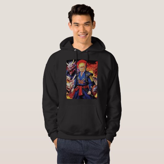 Epic Trump Samurai Anime Hoodie (Voorkant volledig)
