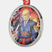 Epic Trump Samurai Anime Metalen Ornament (Links)