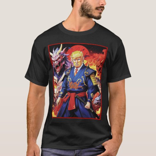 Epic Trump Samurai Anime T-shirt (Voorkant)