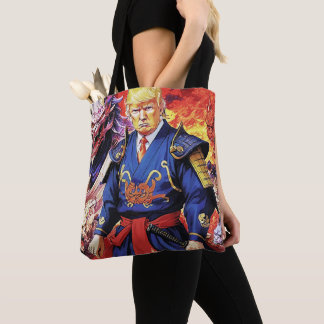 Epic Trump Samurai Anime Tote Bag