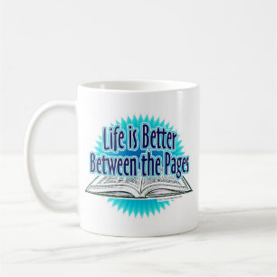 EPIC tussen de pagina's Blue Reader Author Slogan Koffiemok