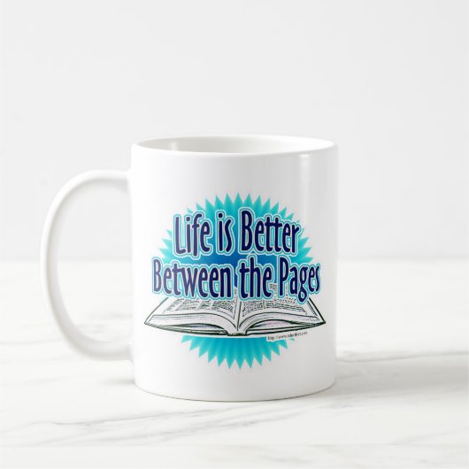 EPIC tussen de pagina's Blue Reader Author Slogan Koffiemok (Links)