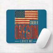 Epic US Loves Oregon Me Flag Someone Muismat (Met muis)
