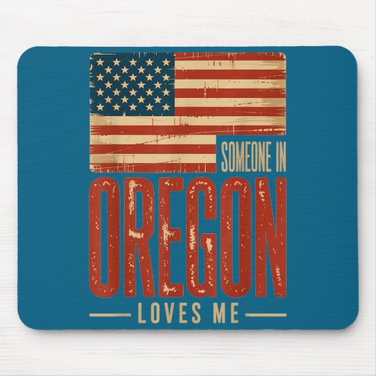 Epic US Loves Oregon Me Flag Someone Muismat (Voorkant)