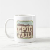 Epic Vail Fun Travel Cartoon Design Koffiemok (Links)