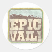 Epic Vail Ronde Sticker (Voorkant)