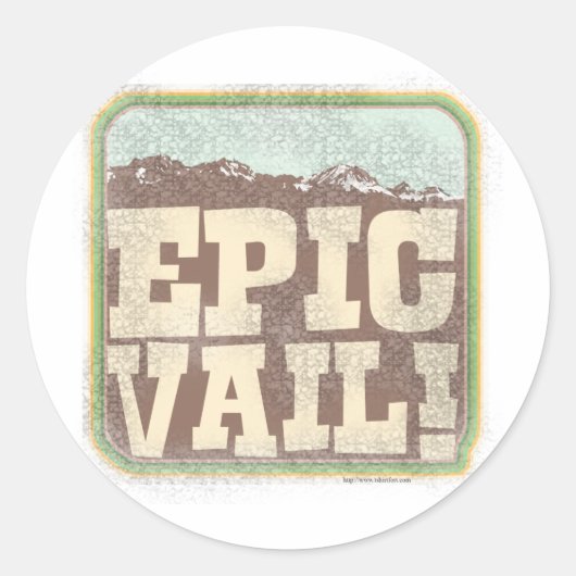 Epic Vail Ronde Sticker (Voorkant)