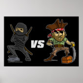 epic Warrior Ninja vs Pirate Poster (Voorkant)