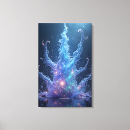 Epic Water Elemental 3D Render Canvas Afdruk