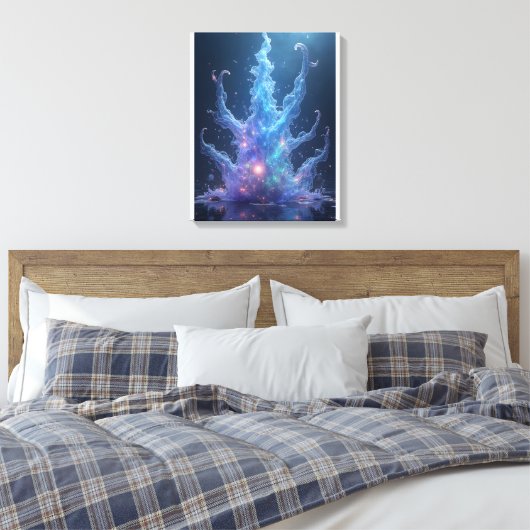 Epic Water Elemental 3D Render Canvas Afdruk (Insitu (Slaapkamer))