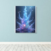 Epic Water Elemental 3D Render Canvas Afdruk (Insitu (Houten vloer))