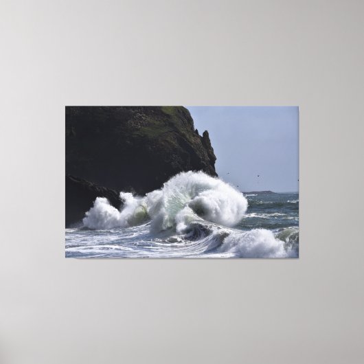 Epic Waves at Cape Discussion WA State Canvas Afdruk (Voorkant)