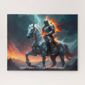 Epic White Knight & Stallion Art Puzzel Collectie Legpuzzel (Horizontaal)