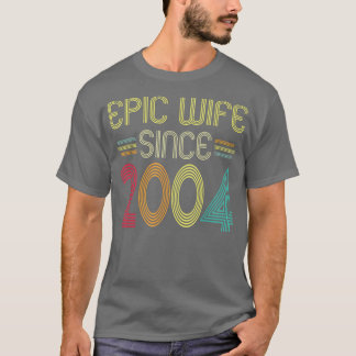 Epic Wife Since 2004  Her 18th Wedding Anniversary T-shirt