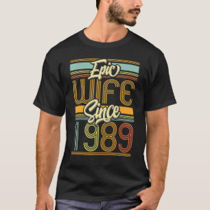 Epic Wife sinds 1989 34 jaar 34th Wedding Annivers T-shirt