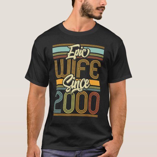 Epic Wife sinds 2000 23 jaar 23ste bruiloft T-shirt (Voorkant)