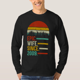Epic Wife sinds 2009 11th Wedding Jubileum for T-shirt