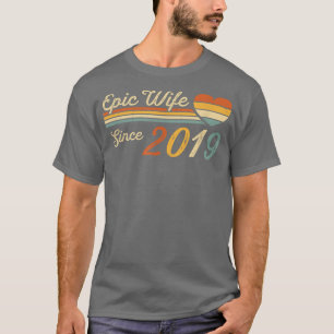 Epic Wife sinds 2019 3rd Wedding Jubileum 3 jaar T-shirt