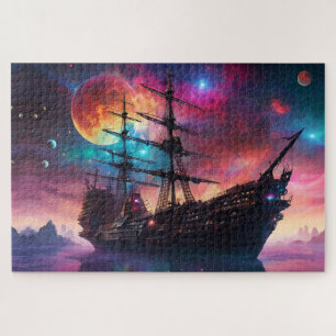 Epic Zeilschip Skies en Planeten Legpuzzel