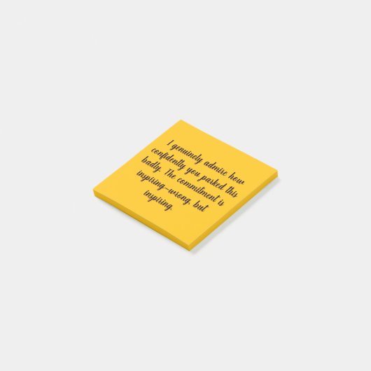 Epicale parkeer misser sticky notes (Schuin)
