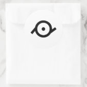 Epiceen geslachtsymbool ronde sticker (Tas)