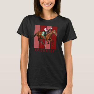 Epicenter Horse Racing Thoroughbred Del Mar Santa T-shirt