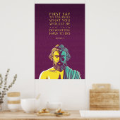 Epictetus Citaat Poster: Doe wat u moet doen Poster (Keuken)