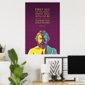 Epictetus Citaat Poster: Doe wat u moet doen Poster (Thuiskantoor)