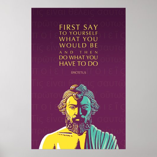 Epictetus Citaat Poster: Doe wat u moet doen Poster (Voorkant)