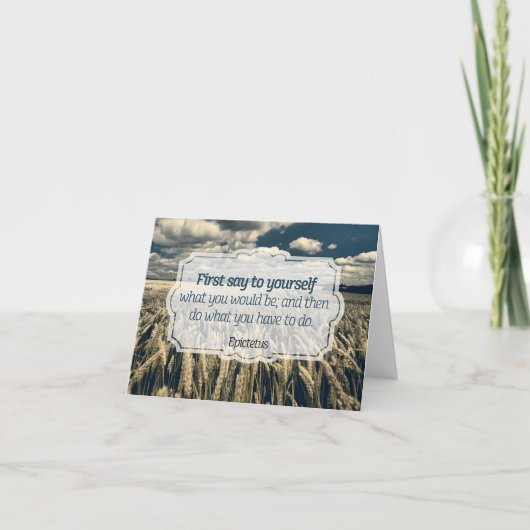 Epictetus "Doe het" Inspirerend quote Bedankkaart (Voorkant)
